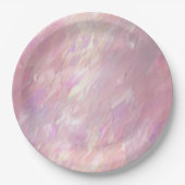 Meisjesachtig parelroze papieren bordje (Voorkant)