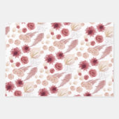 Meisjesachtig Pastel Roze Bloemen Rozen & Wilde Bl Inpakpapier Vel (Voorkant)