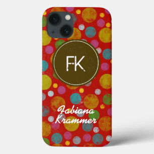 meisjesachtig personaliseerbaar kleur polka stippe Case-Mate iPhone case