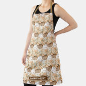 Meisjesachtig perzik bloemenmand print schort (Insitu)