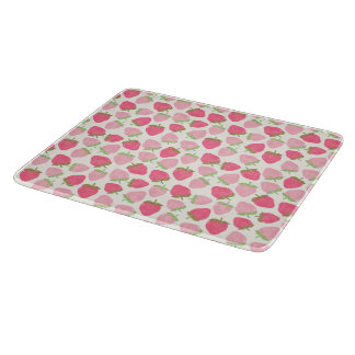 Meisjesachtig Roze Aardbei Schattig en Fruitig Snijplank