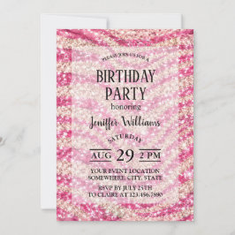 Meisjesachtig roze blush glitter zebra patroon kaart