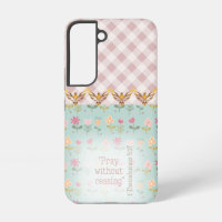 Meisjesachtig Roze Geruit Pastel Bloemen Gouden Du