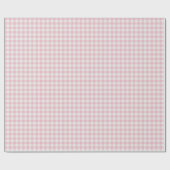 Meisjesachtig roze Gingham Cadeaupapier (Vlak)