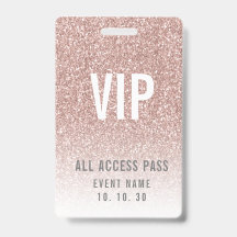 Meisjesachtig Roze Glitter Vrouwelijke VIP Toegang