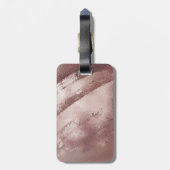 Meisjesachtig Roze Gouden Glitter Script Monogram Bagagelabel (Achterkant verticaal)