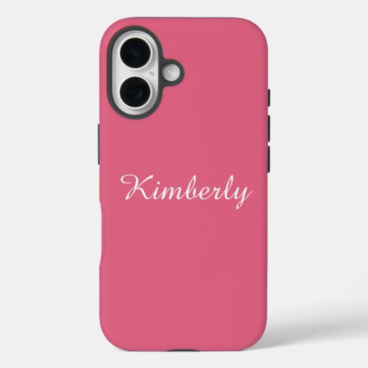 Meisjesachtig Roze met Naam Case-Mate iPhone Case (Achterkant)