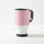 Meisjesachtig Roze Modern Leuk Koel Zus Definitie Reisbeker (Voorkant rechts)