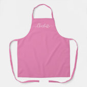 Meisjesachtig roze moderne script naam monogram ch schort (Voorkant)
