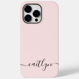 Meisjesachtig Roze Monogram Modern Schrift Geperso Case-Mate iPhone 14 Pro Max Hoesje