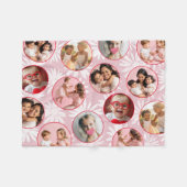 Meisjesachtig Roze & Rood 7 Rond Foto Fleece Deken (Voorkant (Horizontaal))