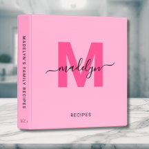 Meisjesachtig Roze Schrift Monogram Recept