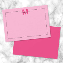 Meisjesachtig Roze Script Naam Monogram