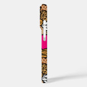 Meisjesachtig Roze Speels Dierenprint Harten Naam Case-Mate iPhone Case (Achterkant / Links)