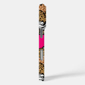 Meisjesachtig Roze Speels Dierenprint Harten Naam Case-Mate iPhone Case (Achterkant / Rechts)