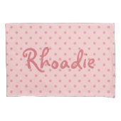 Meisjesachtig Roze Stippen Kussensloop (Voorkant)