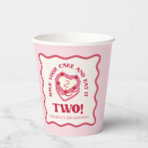 Meisjesachtig Roze Verjaardagscadeau 'Eet je Taart