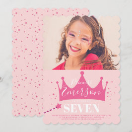 Meisjesachtig Roze Verjaardagsfeestje voor Prinses Kaart