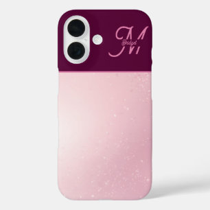 Meisjesachtig Roze Vrouwelijk Zachte Glans Ombre m iPhone 16 Hoesje