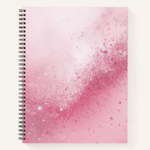 Meisjesachtig Roze Vrouwelijke abstracte Glitterst Notitieboek