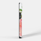 Meisjesachtig roze waterverf bloempatroon iPhone hoesje (Rechterkant)