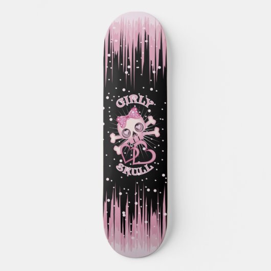 Meisjesachtig Schedel Skate Skateboard (Voorkant)