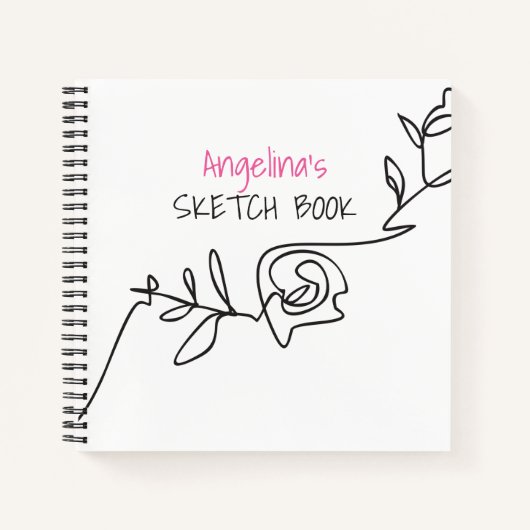 Meisjesachtig schetsboek notitieboek (Voorkant)