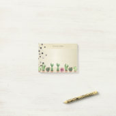 Meisjesachtig Stijlvol Elegante Cactus,Parels -Per Post-it® Notes (Op bureau)
