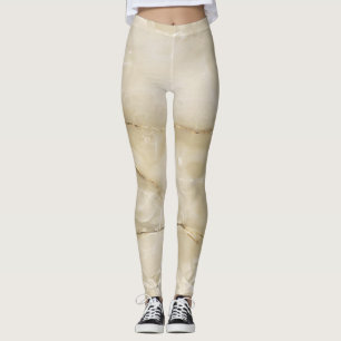 Meisjesachtig trendy goud marmer textuur leggings