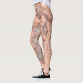 Meisjesachtig trendy marmeren steen textuur leggings (Links)