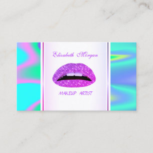 Meisjesachtig Trendy Modern Elegante Lippen Holog Visitekaartje