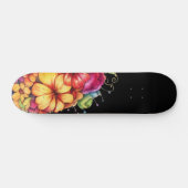 Meisjesachtig tropisch bloem skateboard (Horizontaal)