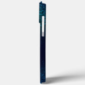 Meisjesachtig turquoise glitterspare glans monogra Case-Mate iPhone case (Achterkant / Links)
