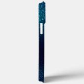 Meisjesachtig turquoise glitterspare glans monogra Case-Mate iPhone case (Achterkant / Rechts)