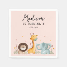 Meisjesachtig Verjaardagsfeest Wilde Dieren