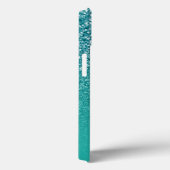 Meisjesachtig witte gepersonaliseerde turquoise om Case-Mate iPhone case (Achterkant / Rechts)