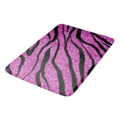 Meisjesachtig zebra strepenpatroon badmat (Gekanteld)
