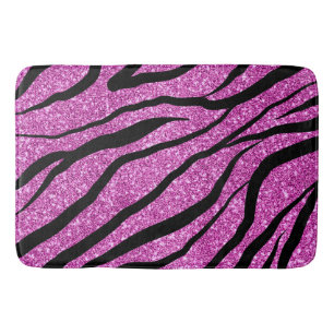 Meisjesachtig zebra strepenpatroon badmat