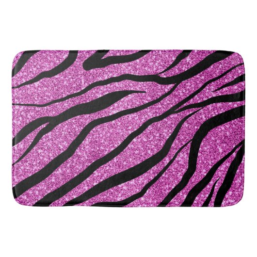 Meisjesachtig zebra strepenpatroon badmat (Voorkant)