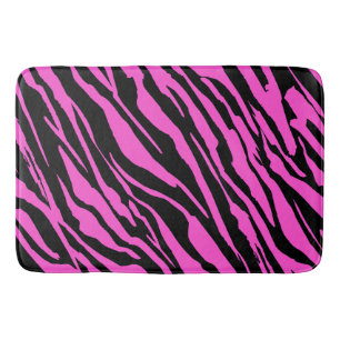 Meisjesachtig zebra strepenpatroon badmat