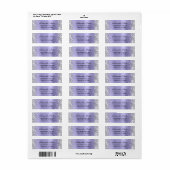 Meisjesachtig Zilver Glitter Bleek Paarse Folie Etiket (Full Sheet)