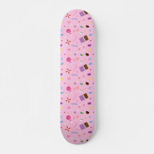 Meisjesachtig zoete snoeppatroon voor meisjes persoonlijk skateboard