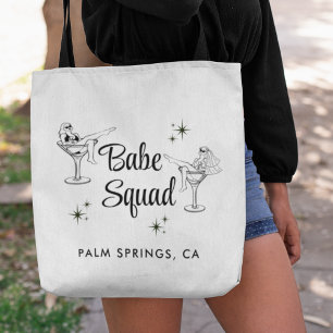 Meisjesachtige Babe Squad Witte Bachelorette-feest Tote Bag
