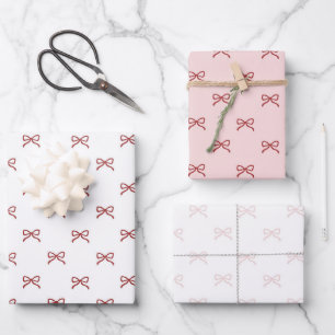 Meisjesachtige Baby Meisje Shower Preppy Roze Rode Inpakpapier Vel