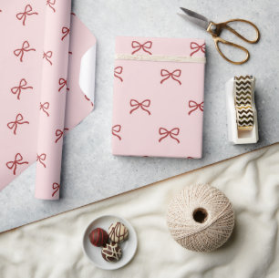 Meisjesachtige Baby Meisje Shower Voorbereid Roze Cadeaupapier