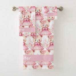 Meisjesachtige badhanddoekenset voor baby's en peu bad handdoek