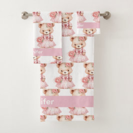 Meisjesachtige badhanddoekenset voor baby's en peu bad handdoek