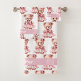 Meisjesachtige badhanddoekenset voor baby's en peu bad handdoek