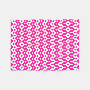Meisjesachtige Candy Roze en Witte Fleece Deken