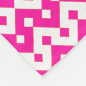 Meisjesachtige Candy Roze en Witte Fleece Deken (Hoek)